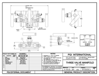 PGI Int'l Three-Valve Manifold
